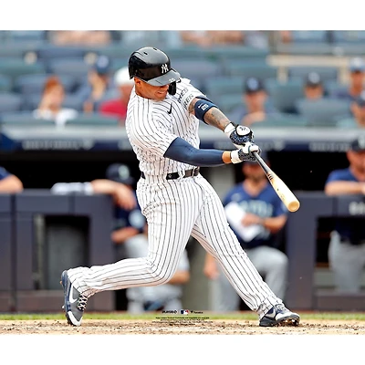 Gleyber Torres New York Yankees Unsigned Single vs. Mariners Photograph