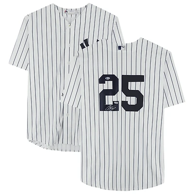 Gleyber Torres White New York Yankees Autographed Majestic Replica Jersey