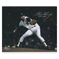 Photo de lanceur autographiée de Goose Gossage, des Yankees de New York, 40,6 x 50,8 cm, avec inscription « Temple de la renommée 2008 ».