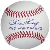 Baseball autographié par Goose Gossage des Yankees de New York avec l'inscription « MLB Debut 4-16-72 »