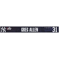 Greg Allen New York Yankees Player-Issued #31 Navy Nameplate de l'entraînement de printemps 2024 de la MLB