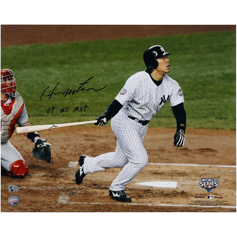 Hideki Matsui New York Yankees Autographed 16" x 20" 2009 World Series Hitting Photograph with ''09 WS MVP'' Inscription