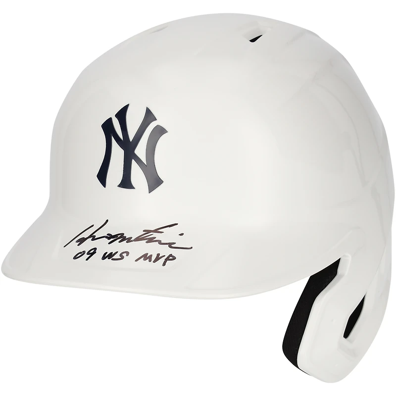 Casque de frappeur Rawlings Mach Pro chromé autographié par Hideki Matsui des New York Yankees avec inscription « 2009 WS MVP » - Exclusivité Fanatics