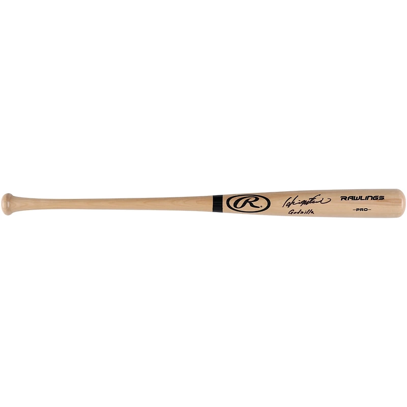Hideki Matsui New York Yankees Autographed Rawlings Blonde Pro Model Bat with "Godzilla" Inscription