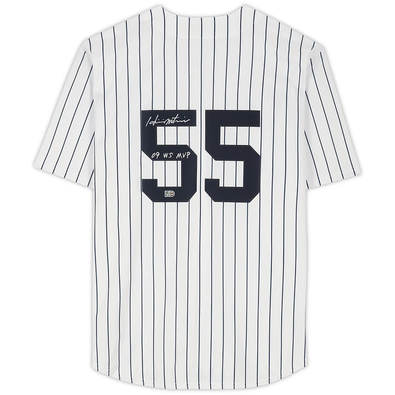Hideki Matsui New York Yankees Autographed White Nike Cooperstown Collection Pinstripe Replica Jersey with "09 WS MVP" Inscription