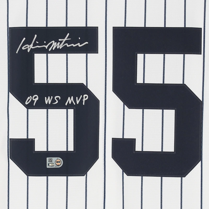 Hideki Matsui New York Yankees Autographed White Nike Cooperstown Collection Pinstripe Replica Jersey with "09 WS MVP" Inscription