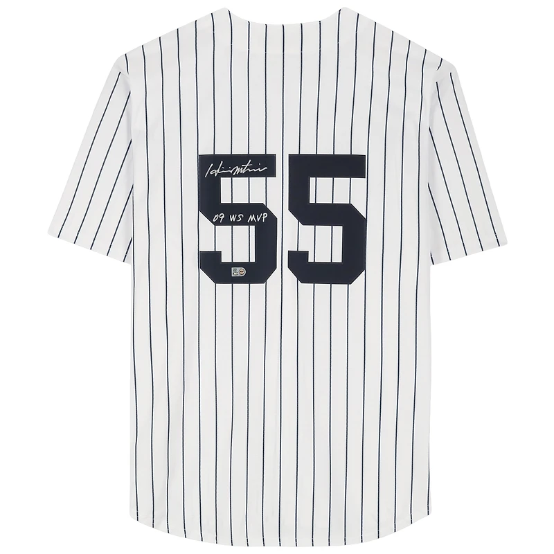 Hideki Matsui New York Yankees Autographed White Nike Cooperstown Collection Pinstripe Replica Jersey with "09 WS MVP" Inscription