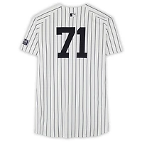 Ian Hamilton New York Yankees ALCS Player-Worn #71 White Pinstripe Nike Jersey vs. Cleveland Guardians on October 14, 2024