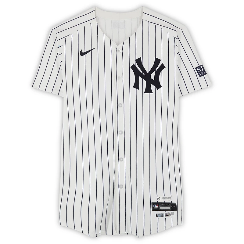 Ian Hamilton New York Yankees ALCS Player-Worn #71 White Pinstripe Nike Jersey vs. Cleveland Guardians on October 14, 2024