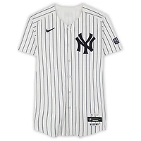 Ian Hamilton New York Yankees ALCS Player-Worn #71 White Pinstripe Nike Jersey vs. Cleveland Guardians on October 14, 2024