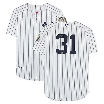 Maillot authentique Mitchell & Ness blanc autographié par Ichiro Suzuki, des Yankees de New York