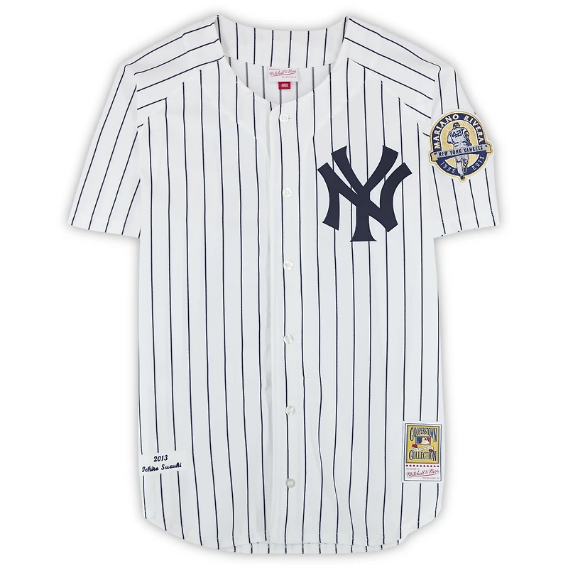 Ichiro Suzuki New York Yankees Autographed White Mitchell & Ness Authentic Jersey with "HOF 2025" Inscription 