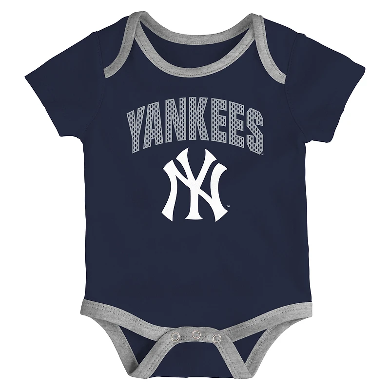 Ensemble body trois pièces pour bébé et nouveau-né Outerstuff New York Yankees All Day Play