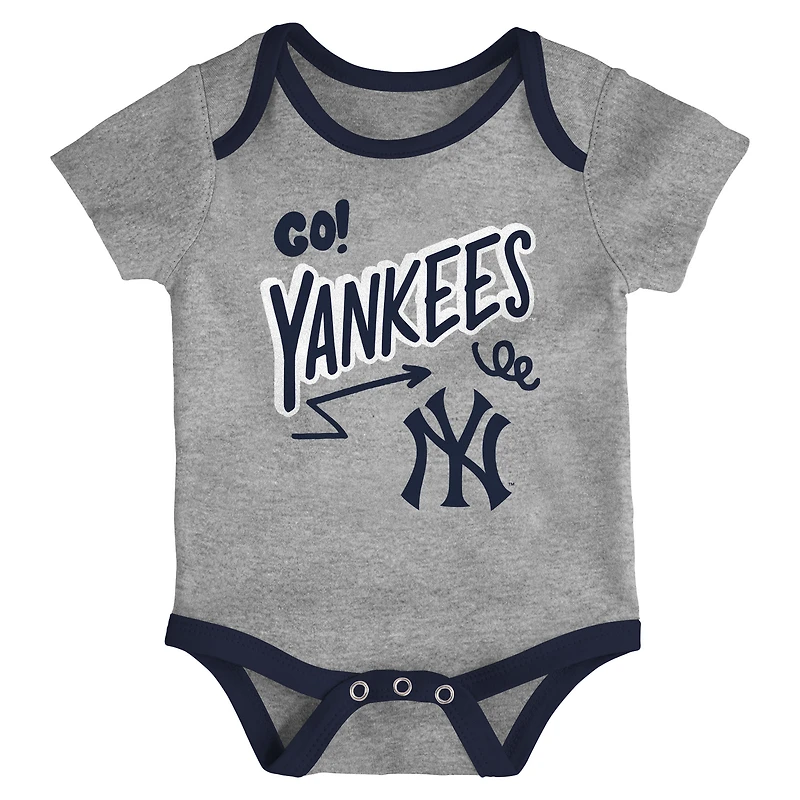 Infant & Newborn Outerstuff New York Yankees All Day Play Three-Piece Bodysuit Set