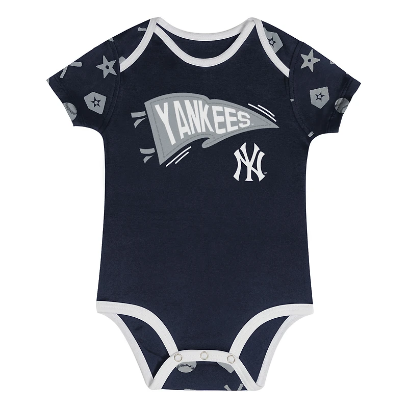 Ensemble de couvre-couches 2 pièces pour bébé bleu marine New York Yankees On Deck