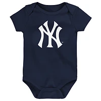 Ensemble de trois bodies pour bébé New York Yankees Slide Home