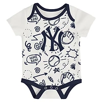 Infant Outerstuff New York Yankees All Day Play Three-Piece Bodysuit Set
