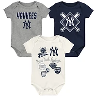 Ensemble de body 3 pièces pour bébé Outerstuff New York Yankees Home Plate