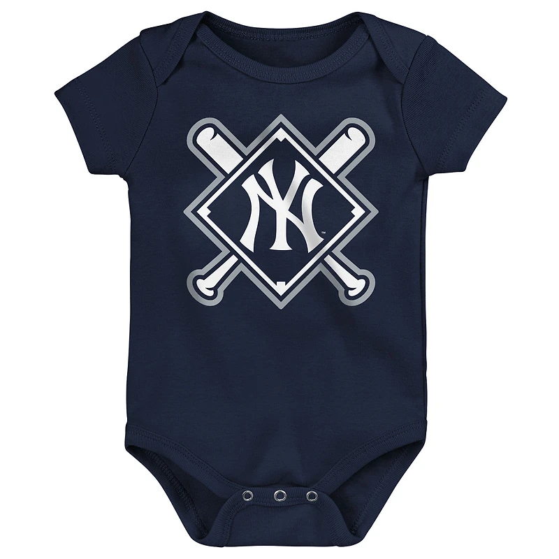 Infant Outerstuff New York Yankees Home Plate 3-Piece Creeper Set