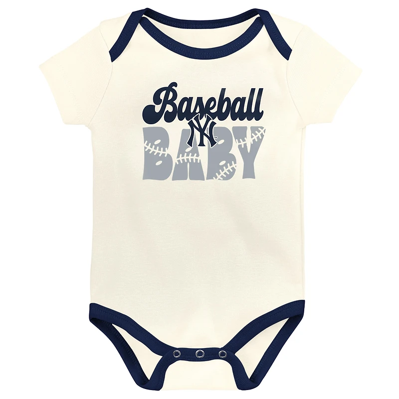 Ensemble de 3 bodies pour bébé Outerstuff New York Yankees Home Team