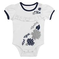 Ensemble 3 pièces avec jupe et bandeau pour bébé blanc New York Yankees Sweet Catcher