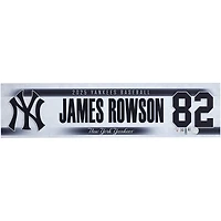 James Rowson New York Yankees Player-Issued #82 Nameplate from the 2025 MLB Postseason