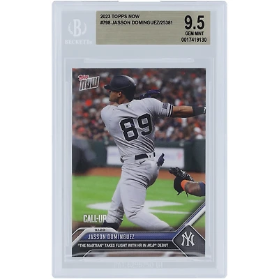 Jasson Domínguez New York Yankees 2023 Topps Now HR in MLB Debut #798 BGS Authenticated 9.5 Rookie Card