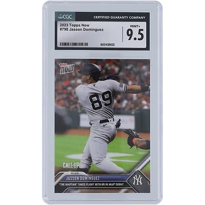Jasson Domínguez New York Yankees 2023 Topps Now "The Martian" prend son envol avec HR lors de ses débuts en MLB #798 CGC Authenticated 9.5 Card