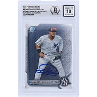 Jasson Domínguez New York Yankees Autographié 2022 Topps Bowman Chrome Mega Box Prospects #BCP-98 Beckett Fanatics Witnessed Authenticated 10 Card