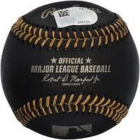 Jasson Domínguez New York Yankees Autographed Black Leather Baseball