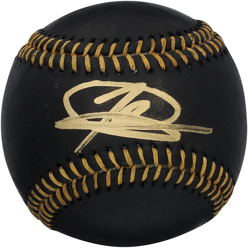 Jasson Domínguez New York Yankees Autographed Black Leather Baseball