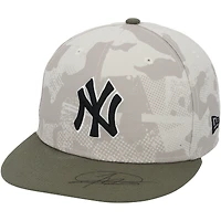 Jasson Domínguez New York Yankees Autographed Game-Used Camo New Era Cap vs. New York Mets on May 18, 2025 - Armed Forces Day