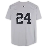 Maillot gris Nike Limited autographié par Jasson Domínguez des Yankees de New York