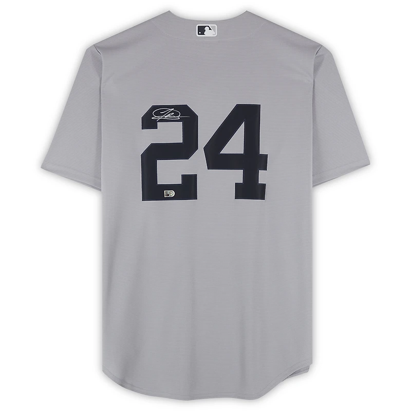 Jasson Domínguez New York Yankees Autographed Gray Nike Replica Jersey