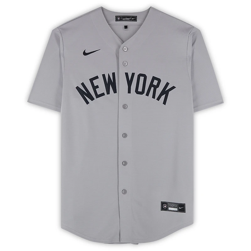Jasson Domínguez New York Yankees Autographed Gray Nike Replica Jersey
