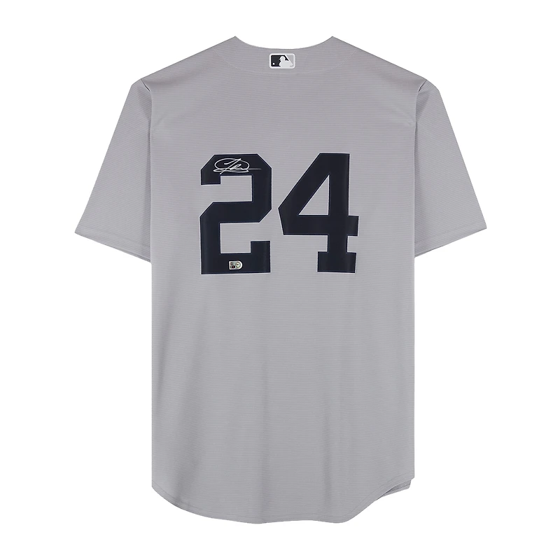 Jasson Domínguez New York Yankees Autographed Gray Nike Replica Jersey