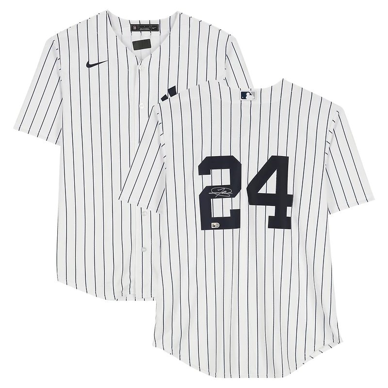 Jasson Domínguez New York Yankees Autographed White Nike Replica Jersey