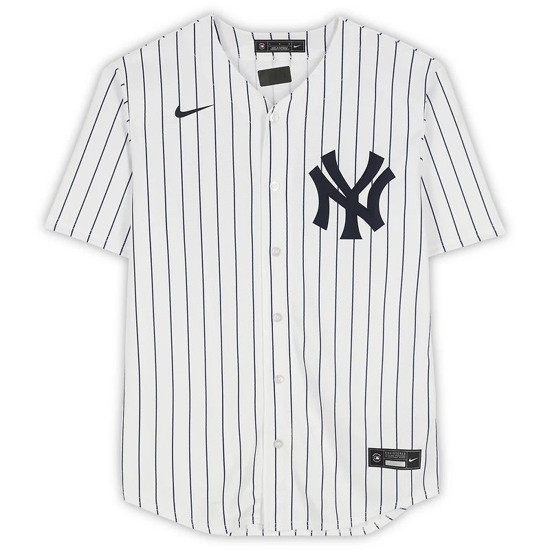 Maillot Nike blanc autographié par Jasson Dominguez des Yankees de New York, réplique, V106832, Jasson Dominguez, AUT BB, 45737, AUTJERBSB, JRSYDO0109