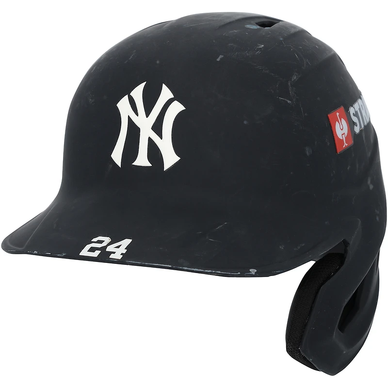 Jasson Domínguez New York Yankees Game-Used #24 Navy Batting Helmet vs. Baltimore Orioles on Septmeber 18, 2025