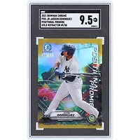 Jasson Dominguez New York Yankees 2021 Bowman Chrome Gold Refractor #POS-JD #49/50 SGC Carte authentifiée 9.5