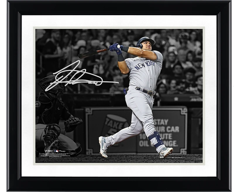 Jasson Dominguez New York Yankees Autographed 11" x 14" Home Run Spotlight Photograph