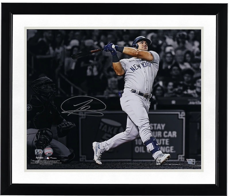 Jasson Dominguez New York Yankees Autographed 16" x 20" Home Run Spotlight Photograph