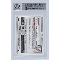 Carte de recrue 9/10 authentifiée signée par les fanatiques de Beckett de la série 1 #BP-8 de 2020 de Bowman des Yankees de New York par Jasson Dominguez