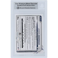 Carte autographiée par Jasson Dominguez des Yankees de New York, prospect Bowman 2021, camouflage n° BP-13 Beckett, fanatiques témoins, authentifiée