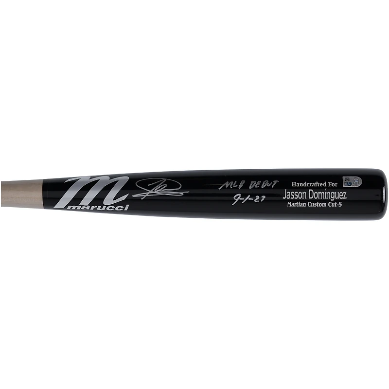 Jasson Dominguez New York Yankees Autographed Marucci Game Model Bat with "MLB Debut 9-1-23" Inscription