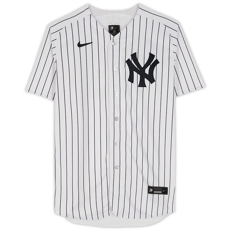 Jasson Dominguez New York Yankees Autographed White Nike Authentic Jersey with "Yankee Stadium Debut 9/5/23" Inscription - Limited Edition of 23