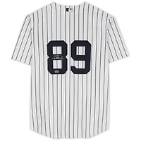 Maillot réplique Nike blanc autographié par Jasson Dominguez des Yankees de New York