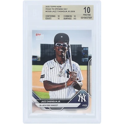 Jazz Chisholm Jr. New York Yankees 2025 Topps Now Road to Opening Day #OD-29 BGS Authenticated 10 Card - 10,10,10,9.5 Subgrades