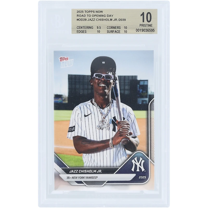 Jazz Chisholm Jr. New York Yankees 2025 Topps Now Road to Opening Day #OD-29 BGS Authenticated 10 Card - 9.5,10,10,10 Subgrades