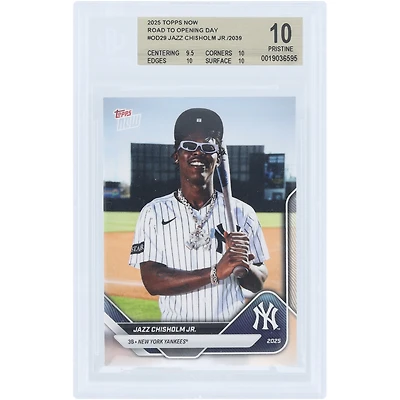 Jazz Chisholm Jr. New York Yankees 2025 Topps Now Road to Opening Day #OD-29 BGS Authenticated 10 Card - 9.5,10,10,10 Subgrades